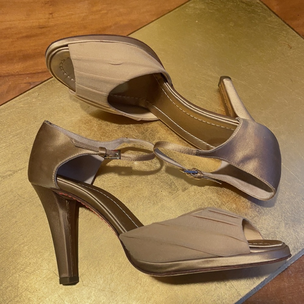 Valentino Garavani Evening Pleated Chiffon Open Toe Heels | Worn Once!